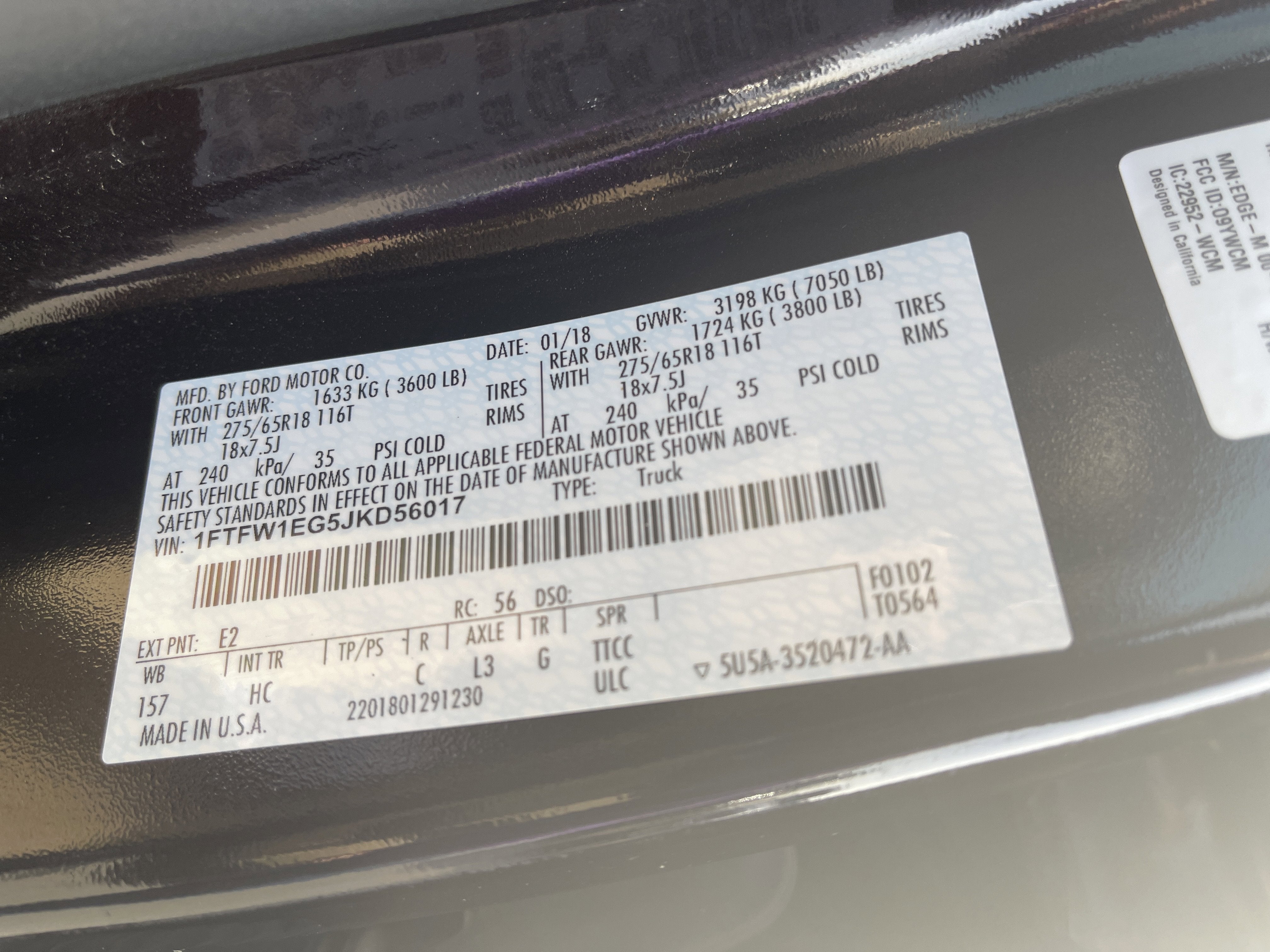 2018 Ford F-150 LARIAT