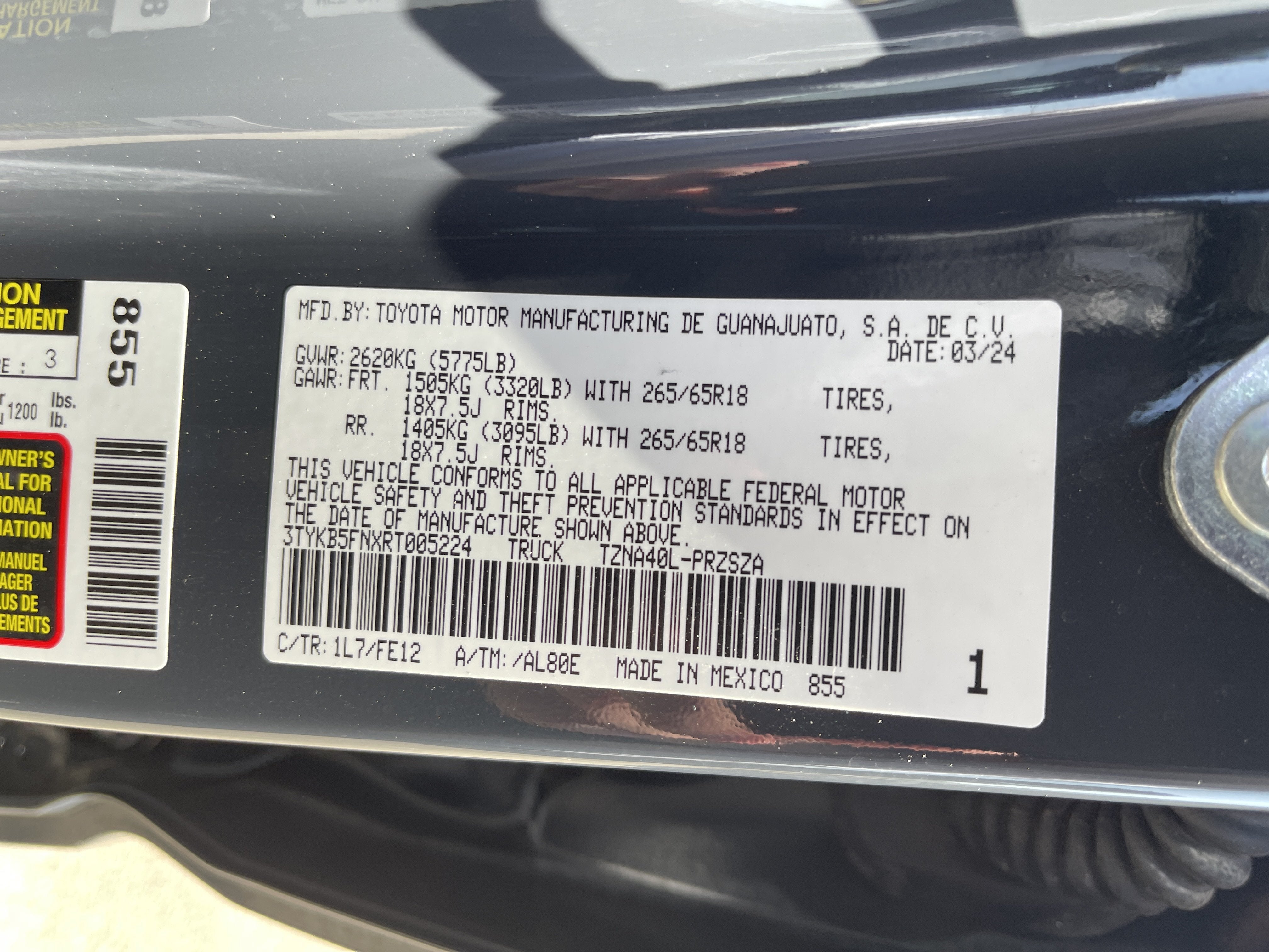 2024 Toyota Tacoma 2WD TRD Sport